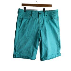 Bright Blue Sz 14 cotton blend Bermuda Shorts St John's  Bay